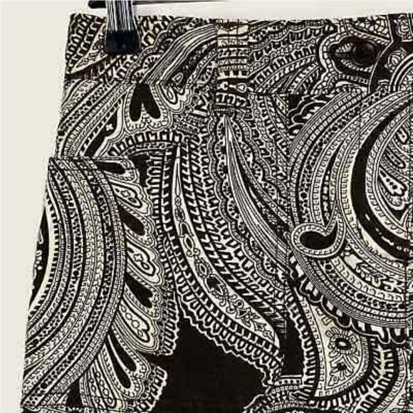 Ann Taylor cotton Paisley Skirt - Picture 3 of 10